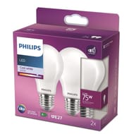 Philips ampoule LED 75W E27 lot de 2