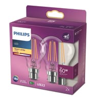 Philips ampoule LED B22 standard blanc-chaud claire 60W