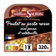 William Saurin bq trio gourmand poulet au pesto rosso, mini pene et ratatouille
