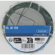 Trefilaction fil fer acier plastifie  Diam 1 mm x50 m