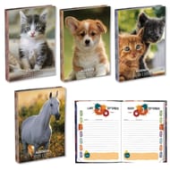 Agenda scolaire 120x170 384p animaux domestiques