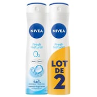 Nivea déodorant atomiseur fresh natural o2 48h 2x150ml