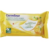 Carrefour lingettes multi-usages agrumes x40