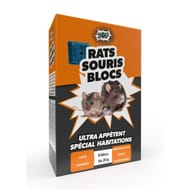 Blocs : anti rats-souris 160g 8 blocs x 20g  brodifacoum snap