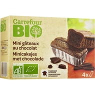 Carrefour bio mini gâteaux au chocolat bio 160g