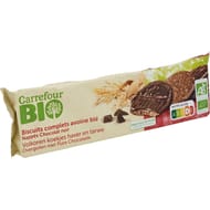 Carrefour bio biscuits avoine blé choco noir 200g