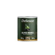 Olives noires dénoyautées conserve 360g