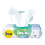 Pampers harmonie aqua lingettes pour bébé 3 paquets=144 lingettes