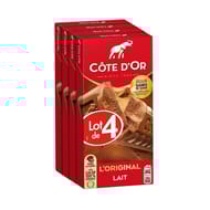 Cote d'or tablette de chocolat lait 400g