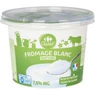 Carrefour classic fromage frais 7.6%mg 1kg