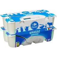 Carrefour classic yaourt brassé nature 16x125g