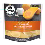 Carrefour extra pâtes fraîches girasoli butternut et ricotta 250g