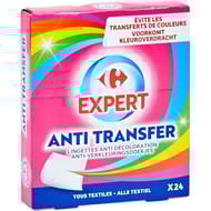 Carrefour expert 24 lingettes anti-décoloration