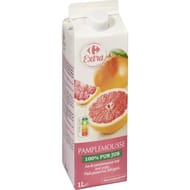 Carrefour extra 100% pur jus pamplemousse rose avec pulpe 1l