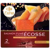 Carrefour extra saumon fumé Ecosse 2 tranches - 70g