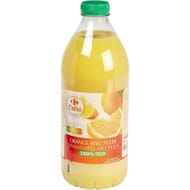 Carrefour extra jus d'orange 100% pur jus avec pulpe 1.5l
