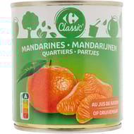 Carrefour classic' fruits au sirop mandarines - 175g