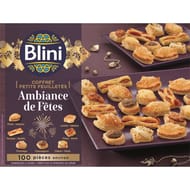 Blini coffret 100 petits feuilletés ambiance de fêtes 965g