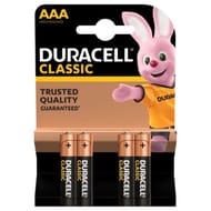 Duracell piles classic aaa x4