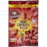 Carrefour extra mini chorizo doux maxi pack 200g