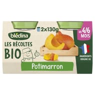 Bledina les récoltes bio pots potimarron dès 4/6 mois 2x130g