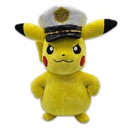 Peluche 20cm Capitaine Pikachu
