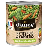 D'aucy pois extra tendres et carottes 4/4 530g