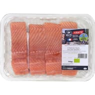 Pavés de truite avec peau désarêtés CARREFOUR LE MARCHE la barquette de 4 - 500g