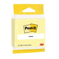Scotch 2 blocs notes repositionnables post-it jaunes 7.6x7.6 cm 100 feuilles