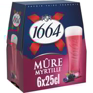1664 Mûre Myrtille bière aromatisée  6x25cl 4.5%vol