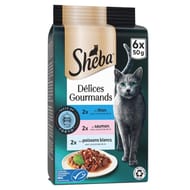 Sheba délices gourmands sachets fraicheur taste of tokyo au thon et au saumon