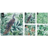 Serviettes jetables motif fleuri x16