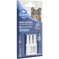 Carrefour antiparasitaire pour chien grand pipettes insectifuges x3 - 4.5ml
