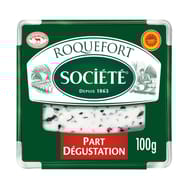 Société roquefort aop part dégustation 100g