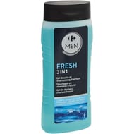 Carrefour men gel douche et shampoing 3 en 1 fraîcheur 300ml