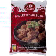 Carrefour Classic' boulettes au boeuf vbf x30 900g