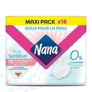 Nana ultra serviette sensitive reg plus maxipack x18