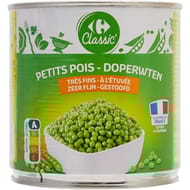Carrefour classic' petits pois très fins à l'étuvée 280g