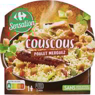 Carrefour sensation plat cuisiné couscous poulet merguez 300g