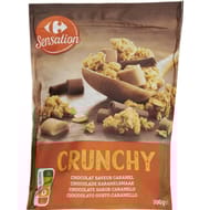 Carrefour sensation céréales crunchy chocolat caramel - 500g