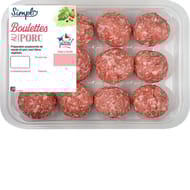 Boulette au porc x12 300g Simpl'