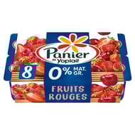 Panier de Yoplait 0%mg fruits rouges 8x125g