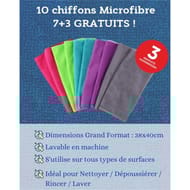 Ventéo chiffons grands modèles microfibres x10