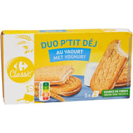 Carrefour classic' biscuits duo p'tit dej au yaourt 253g