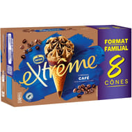 Extrême 8 cônes café sauces au café et pépites format familial 568g