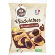 Carrefour original madeleines marbrées au chocolat 500g