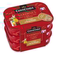 Connetable lot de 3x1/5 sardines à l'huile d'arachide 135g