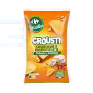 Carrefour sensation chips chèvre et piment d'espelette 135g