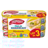 Saupiquet filet de maquereaux à la moutarde lot 3x169g