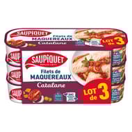 Saupiquet filets de maquereaux catalane 1/4 165g x 3